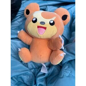 Pokemon Teddiursa 8” Corduroy Plush Stuffed Bear